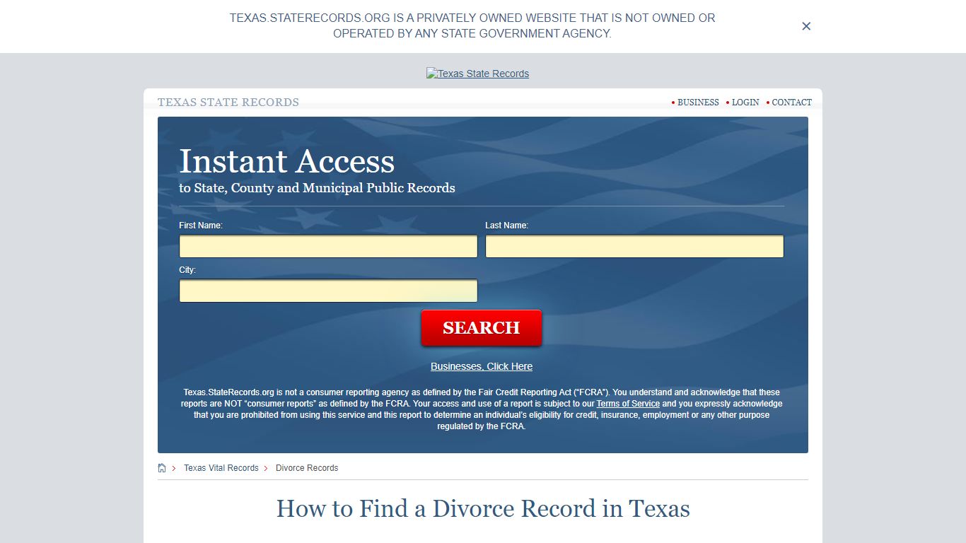 How to Find a Divorce Record in Texas
